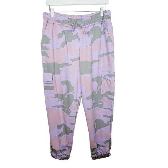 NWT ASOS Curve Purple Camo 100% Cotton Jogger - Size 12 - Picture 1 of 8